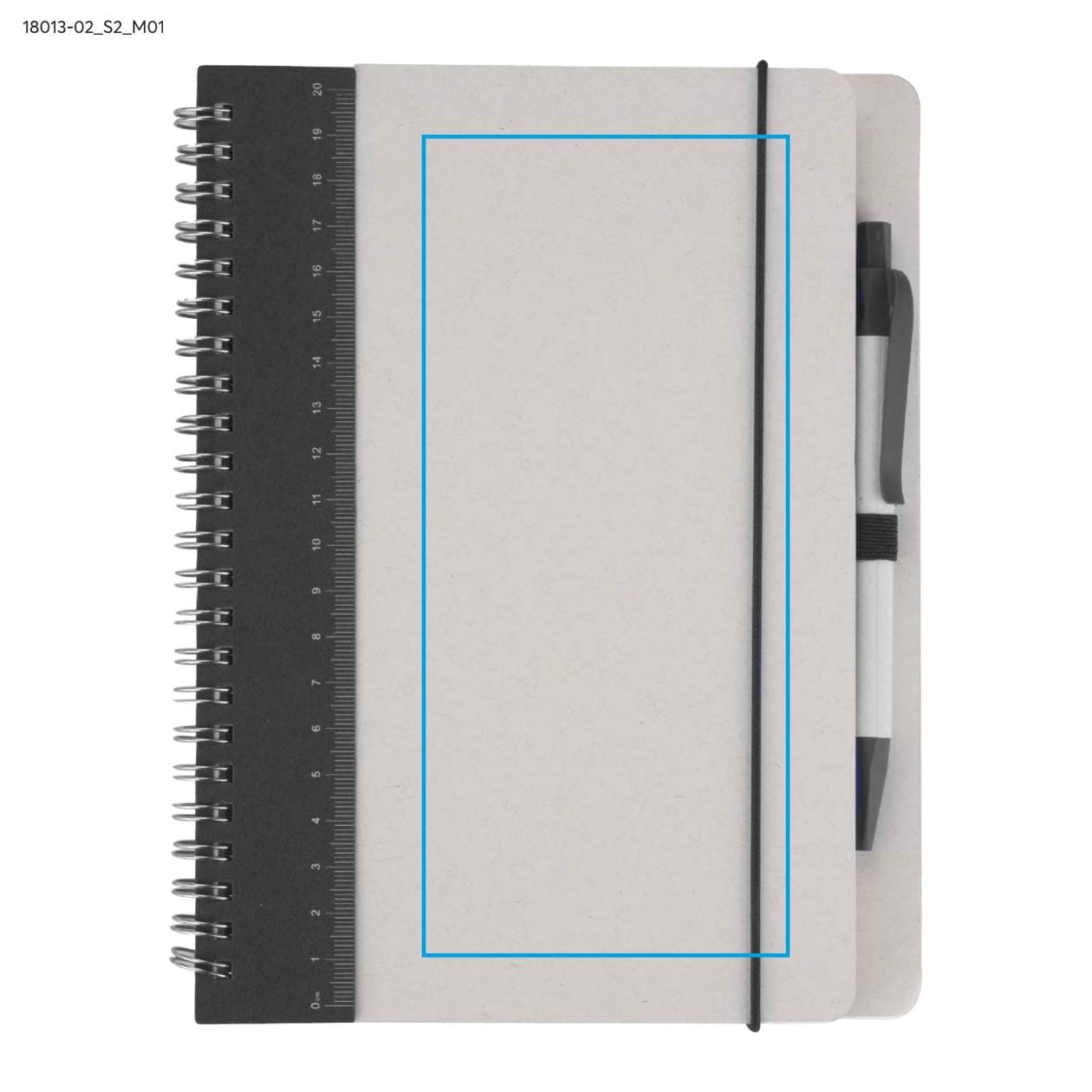 Notes z linjką i długopisem REGALI czarny