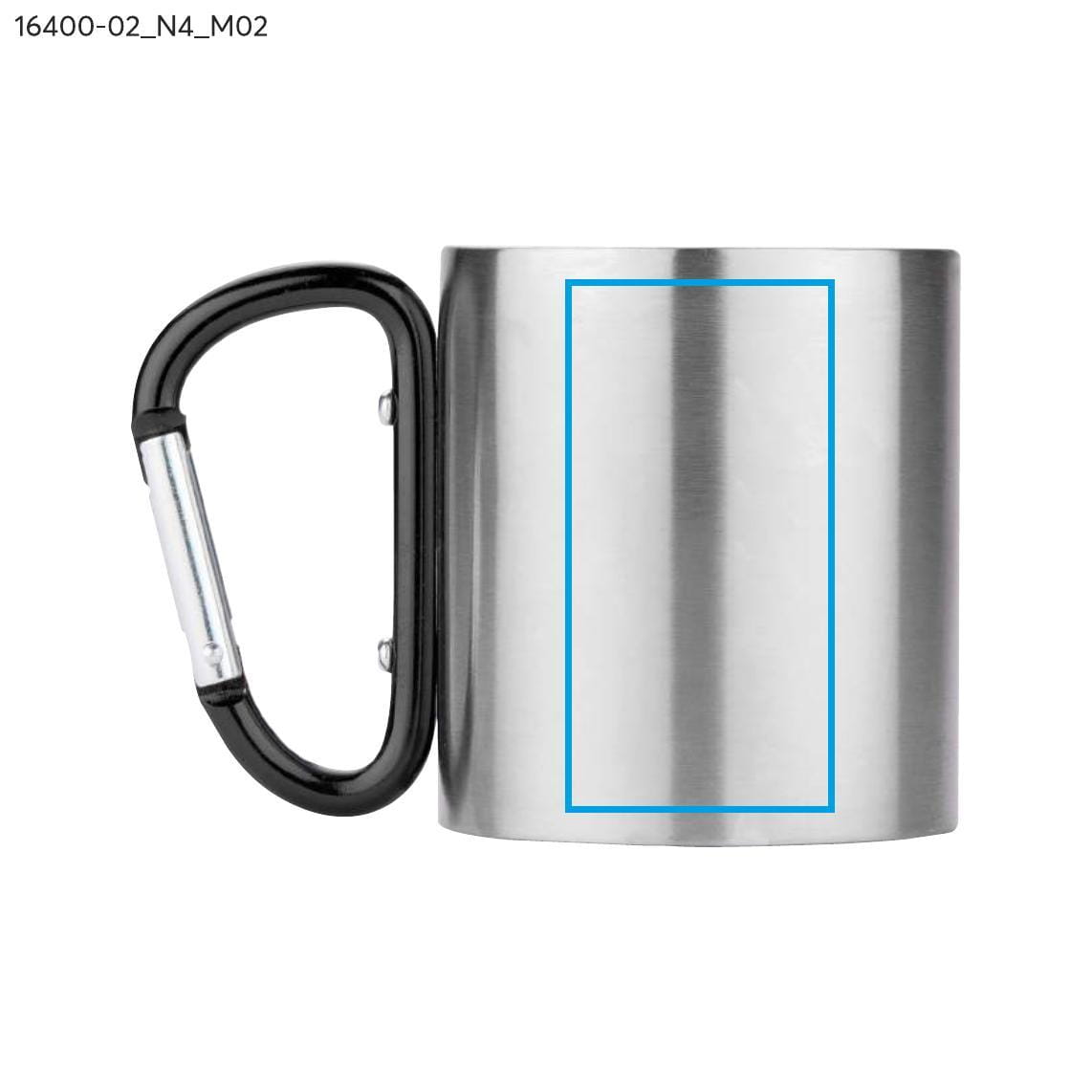 Kubek z karabińczykiem CAMPIC 200 ml czarny