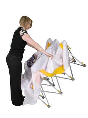 Straight Hop-Up Stand 2 x 2,3 m with single-sided printout