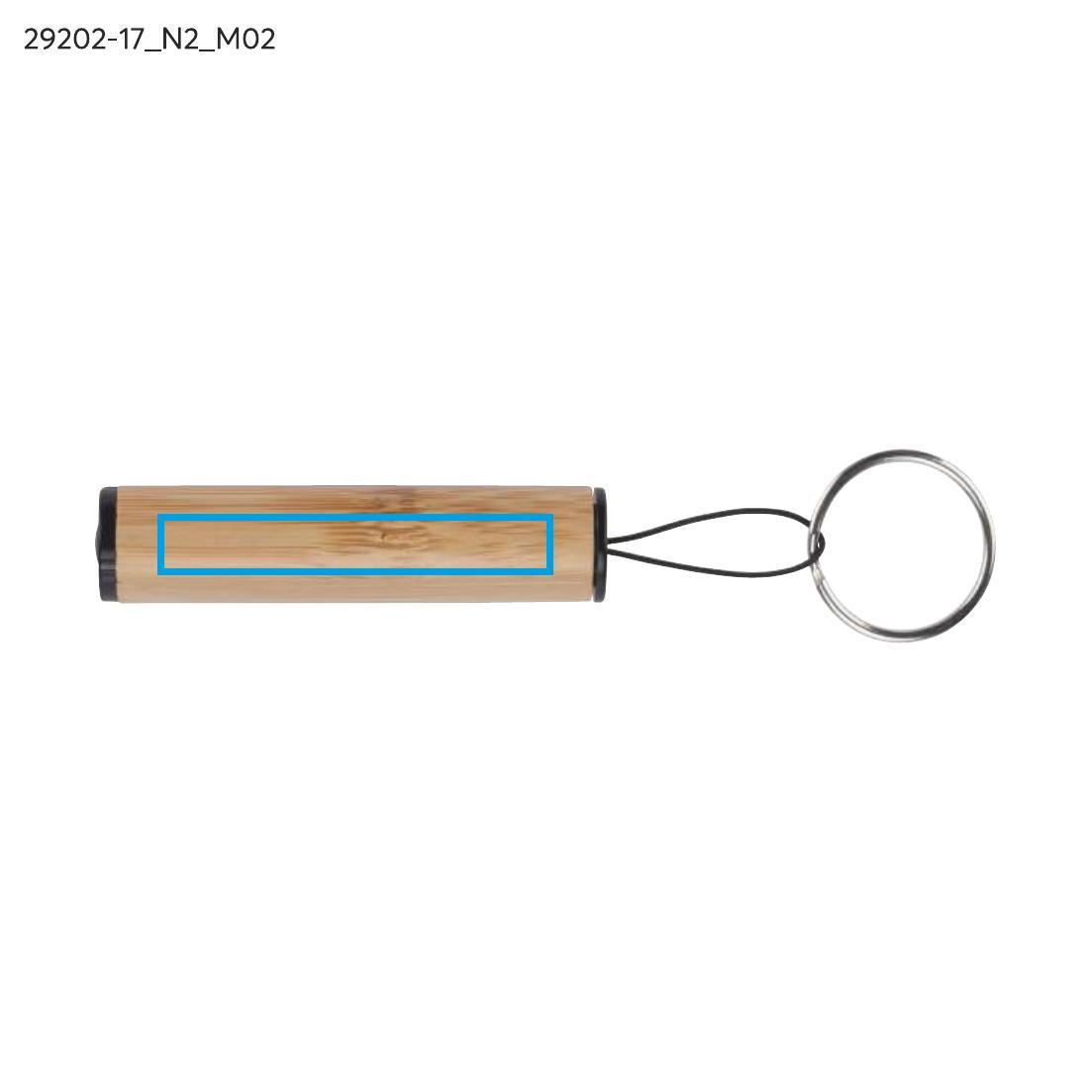 Zaklampje met sleutelhanger DULO beige (naturel) met logo