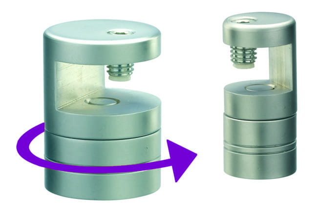 Swivel corner mounting distance 25mm Ø Aluminum
