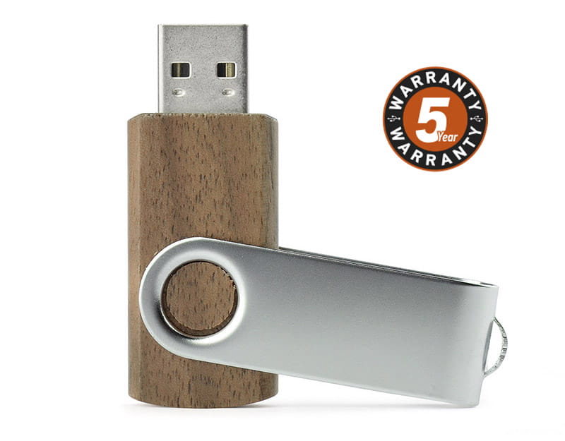 USB-stick TWISTER WALNUT 16 GB bruin