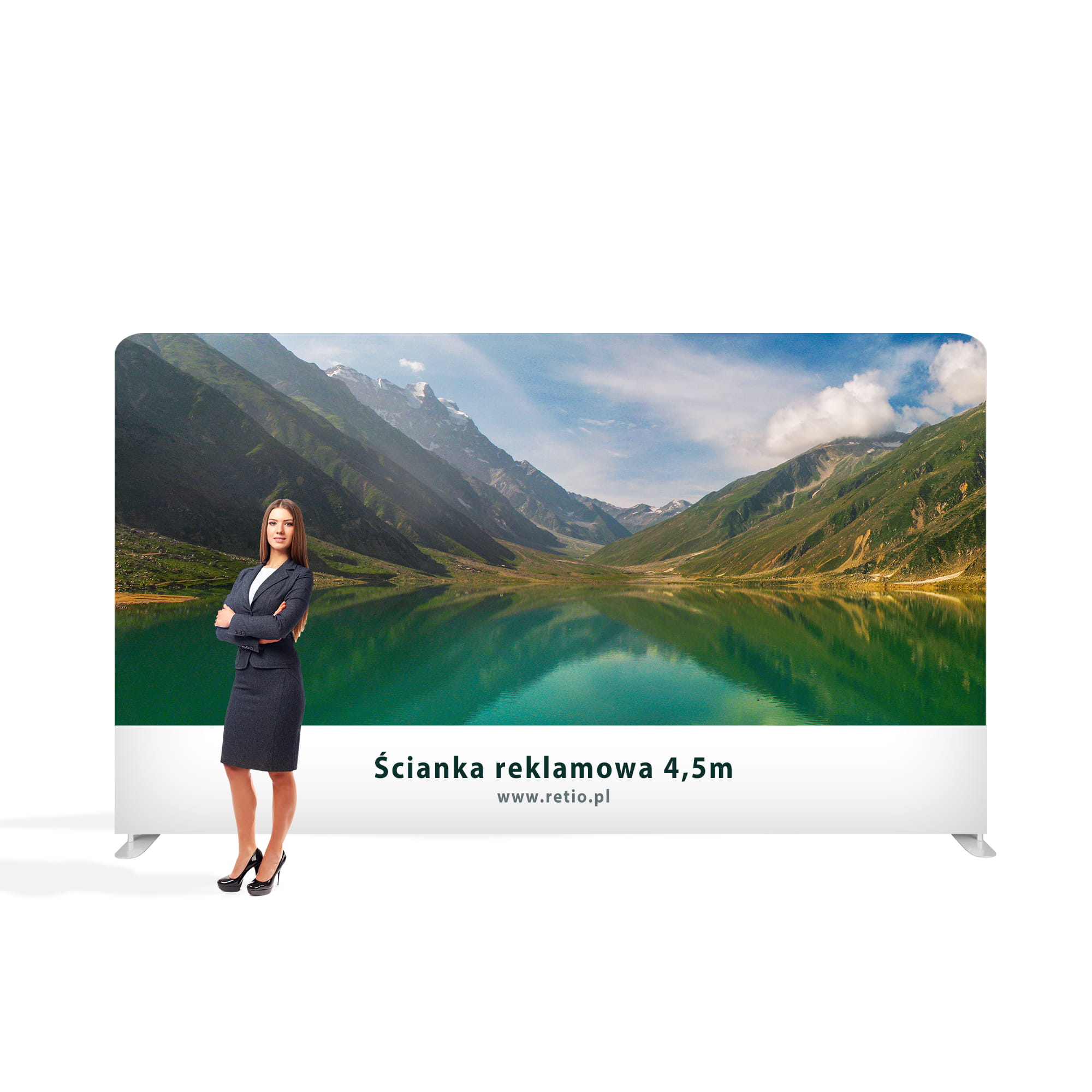Straight Fabric Banner Stand - 450 x 240 cm