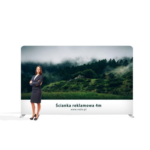 Two-sided Printout for Straight Fabric Advertising Wall 4 x 2,4m
