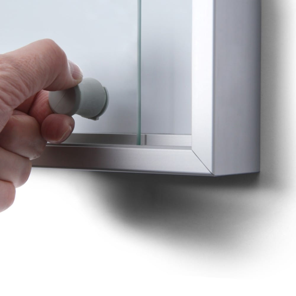 SLIM 8xA4 Magnetic Display Case 88x61 cm with Sliding Doors, Locked with a Key for Internal Use, Internal Display, Advertising Display, Information Display, Notice Board, Information Board