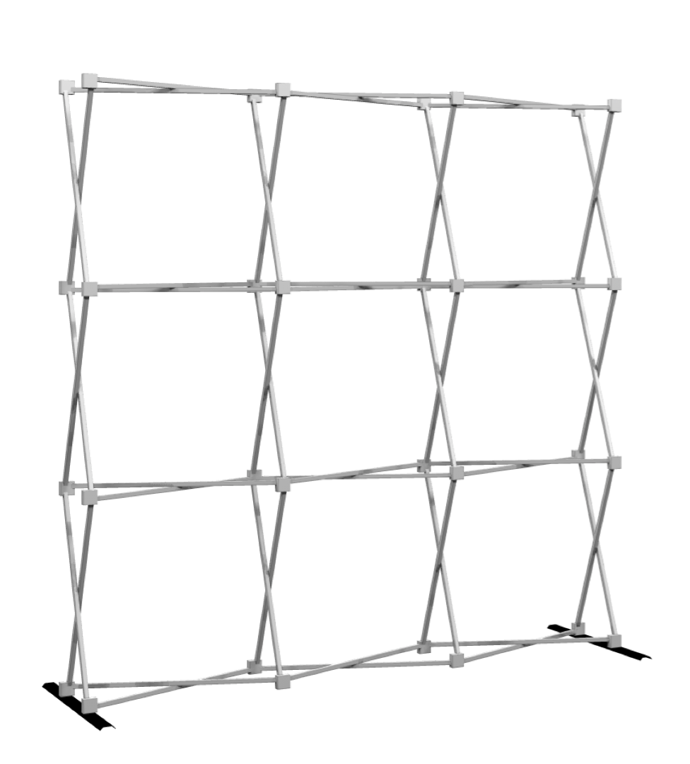 Pop-up premium set - curved wall 2.5 x 2.2 m + case with one-sided print