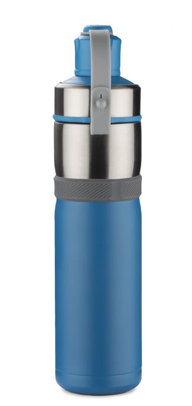 Bidon termiczny BREEZE 500 ml błękitny z logo