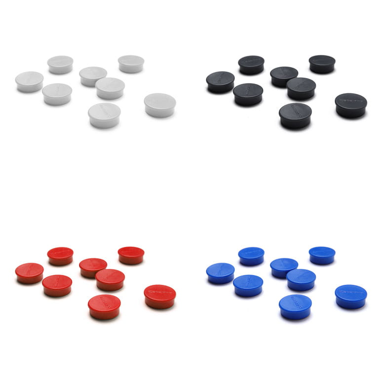 Set of 8 SCRITTO® Magnets, 20 mm in Diameter, for Magnetic Whiteboards, Whiteboard Magnets for Magnetic Whiteboards