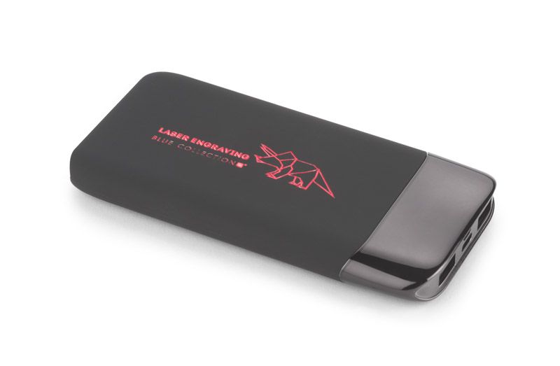 Power bank MING 8000 mAh USB-C czerwony z logo