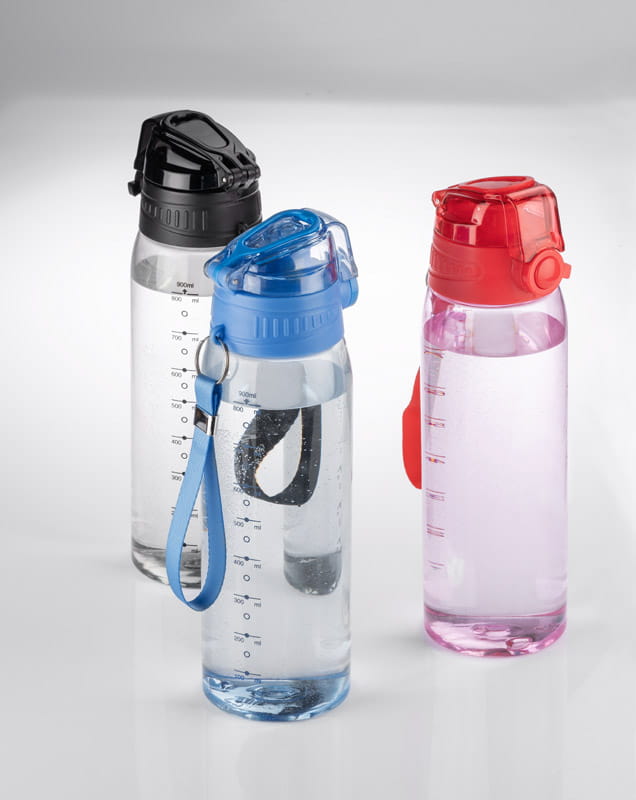 Bidon z miarką 900 ml KOLTER czarny z logo