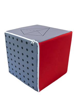 Adverising Foam Cube 40cm with a print for indoor use
