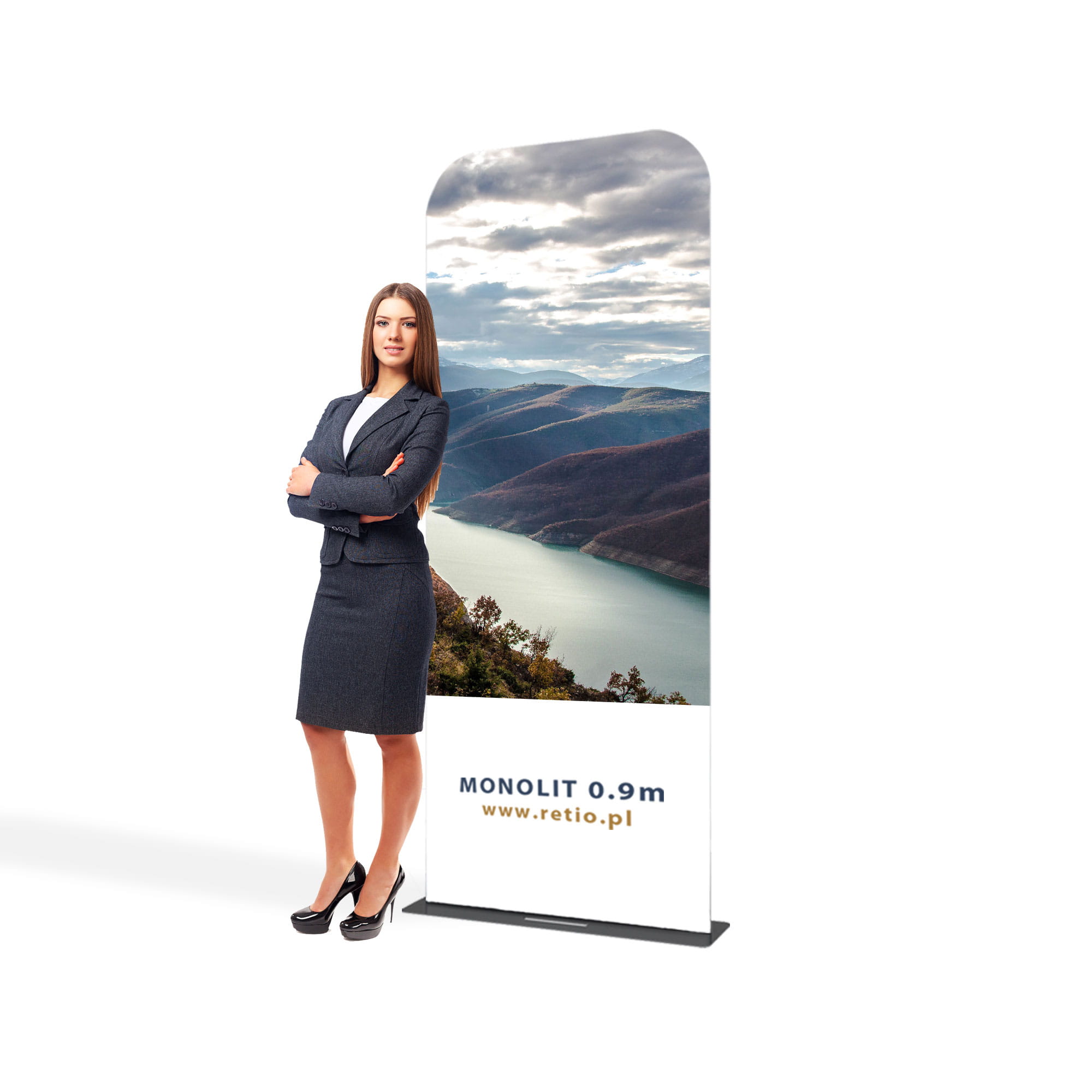 Monolith fabric stand 0,9 x 2,3 m with a single-sided printout