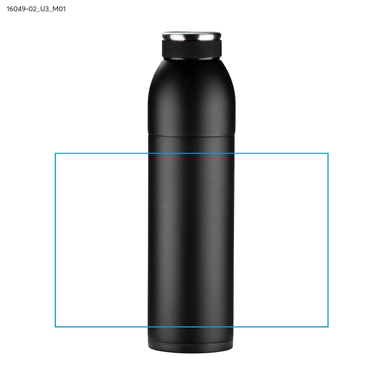Butelka termiczna DUAL 550 ml czarny z logo