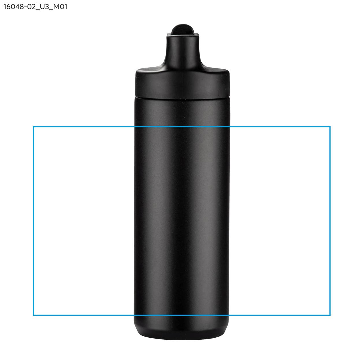 Bidon termiczny VELORA 500 ml czarny z logo