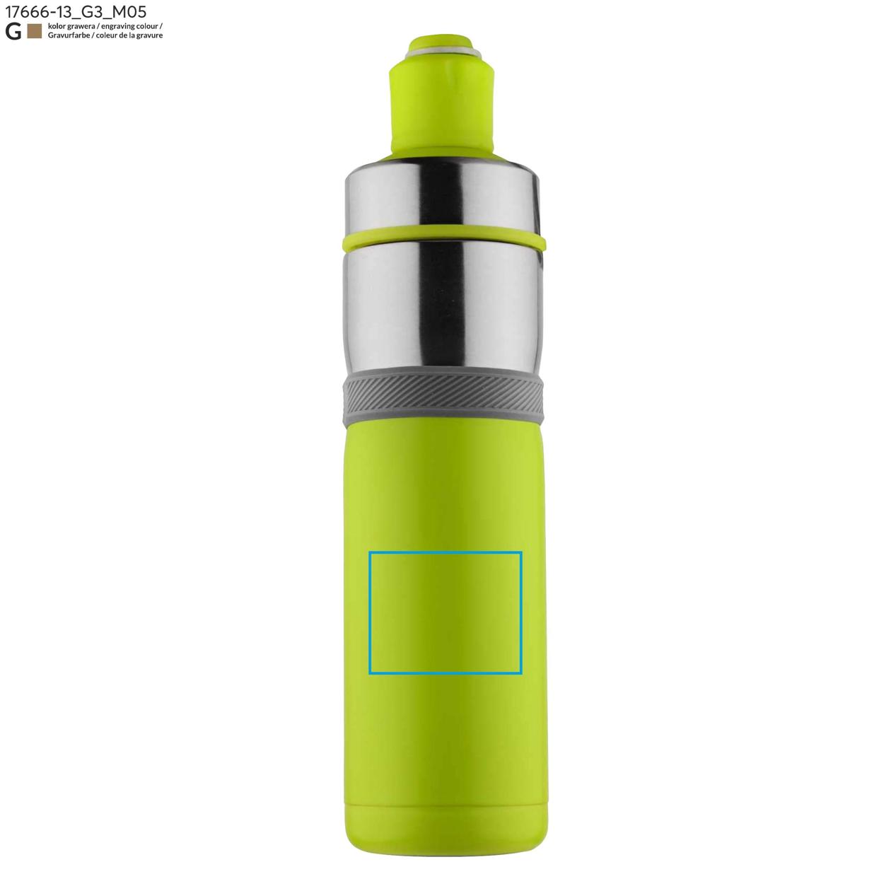 Bidon termiczny BREEZE 500 ml zielony jasny