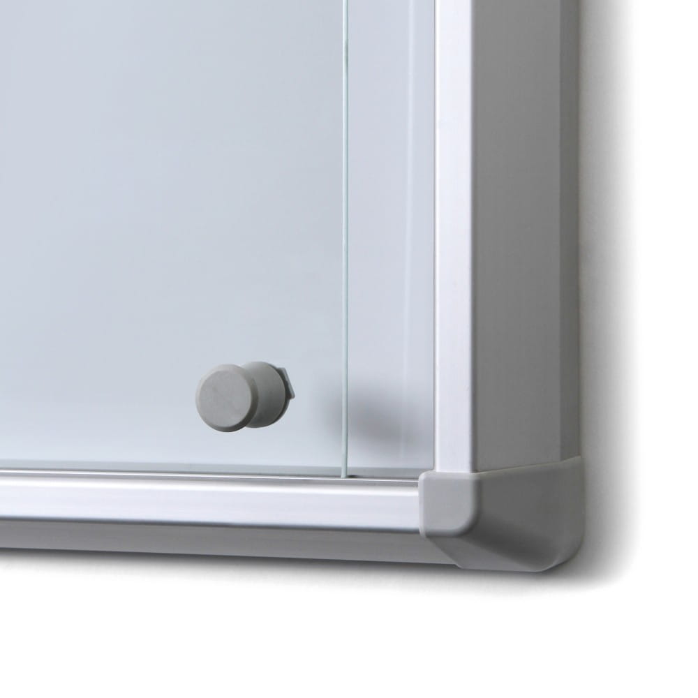 SL 6xA4 Magnetic Display Case 66x61 cm with Sliding Door, Locked with a Key for Internal Use, Display Cabinet, Advertisement Display, Information Display, Notice Board, Information Board