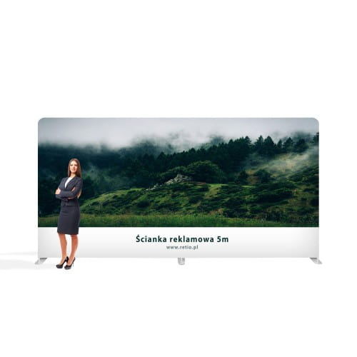 Two-sided Printout for Straight Fabric Advertising Wall 5 m