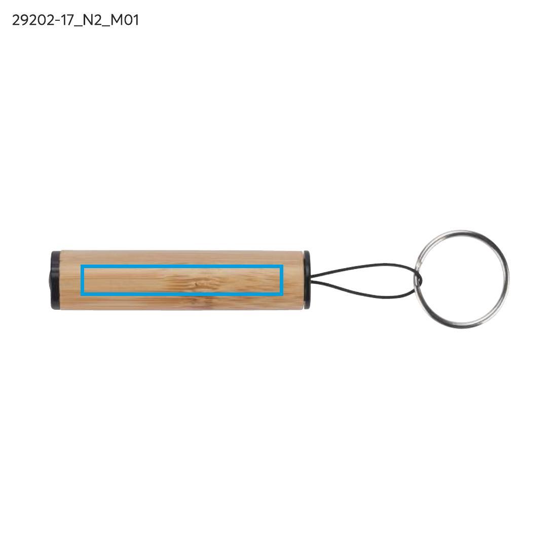 Zaklampje met sleutelhanger DULO beige (naturel) met logo