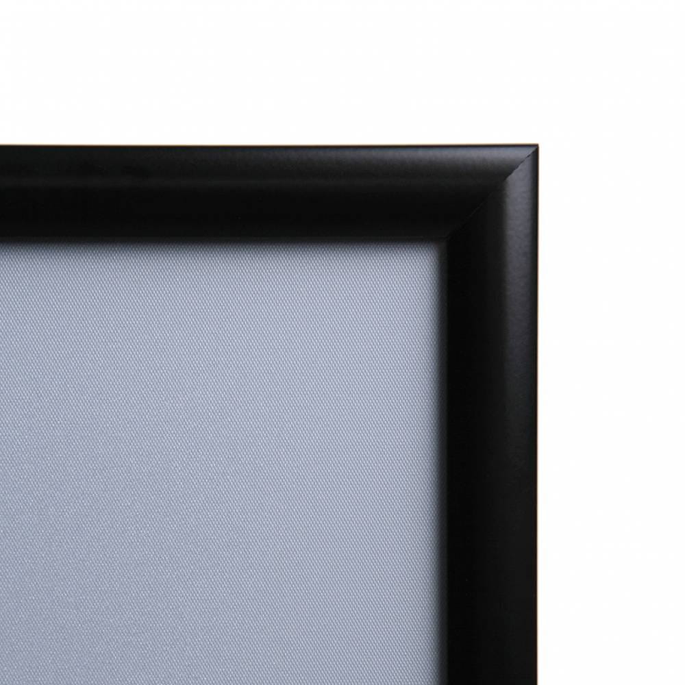 Ramka zatrzaskowa KRAST A0 (84,1 x 118,9 cm) aluminiowa czarna z ostrym prostym narożnikiem rama ramka plakatowa OWZ ścienna na plakat na zdjęcia profil 25 mm