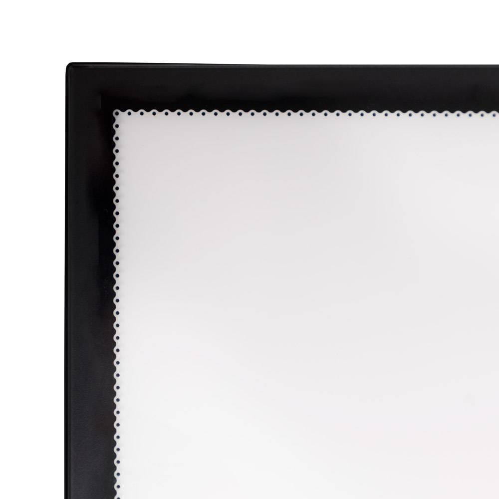 Podświetlana ramka LED A3 (29,7 x 42 cm) aluminiowa czarna z zaokrąglonym narożnikiem rama ramka plakatowa wsuwana ścienna na plakat na zdjęcia profil 5 mm
