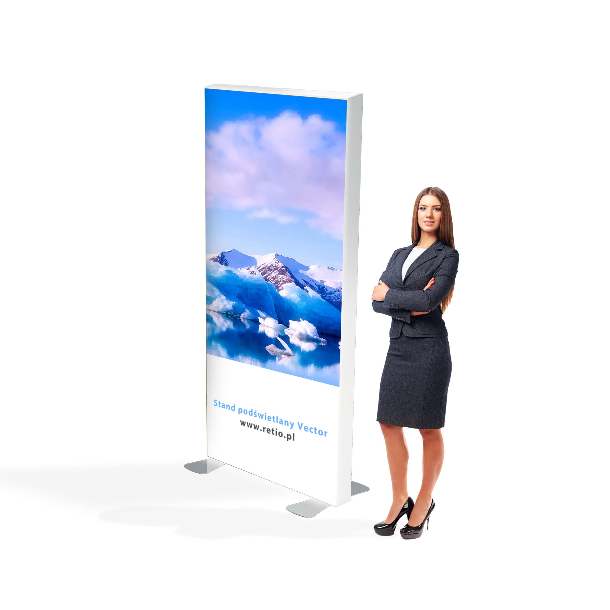Vector LED Freestanding Light Box 100 x 200cm