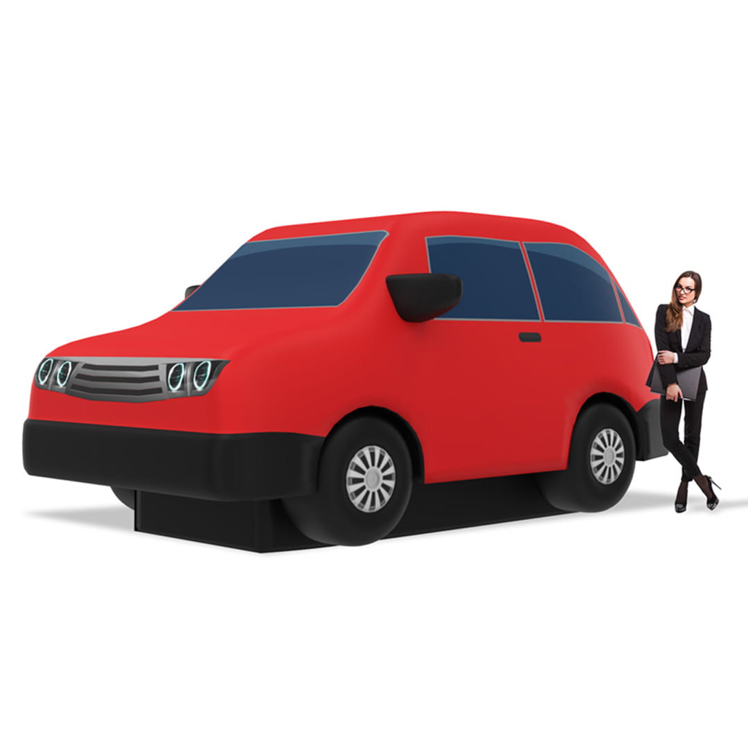Auto Samochód reklamowy pneumatyczny z nadrukiem indywidualnym