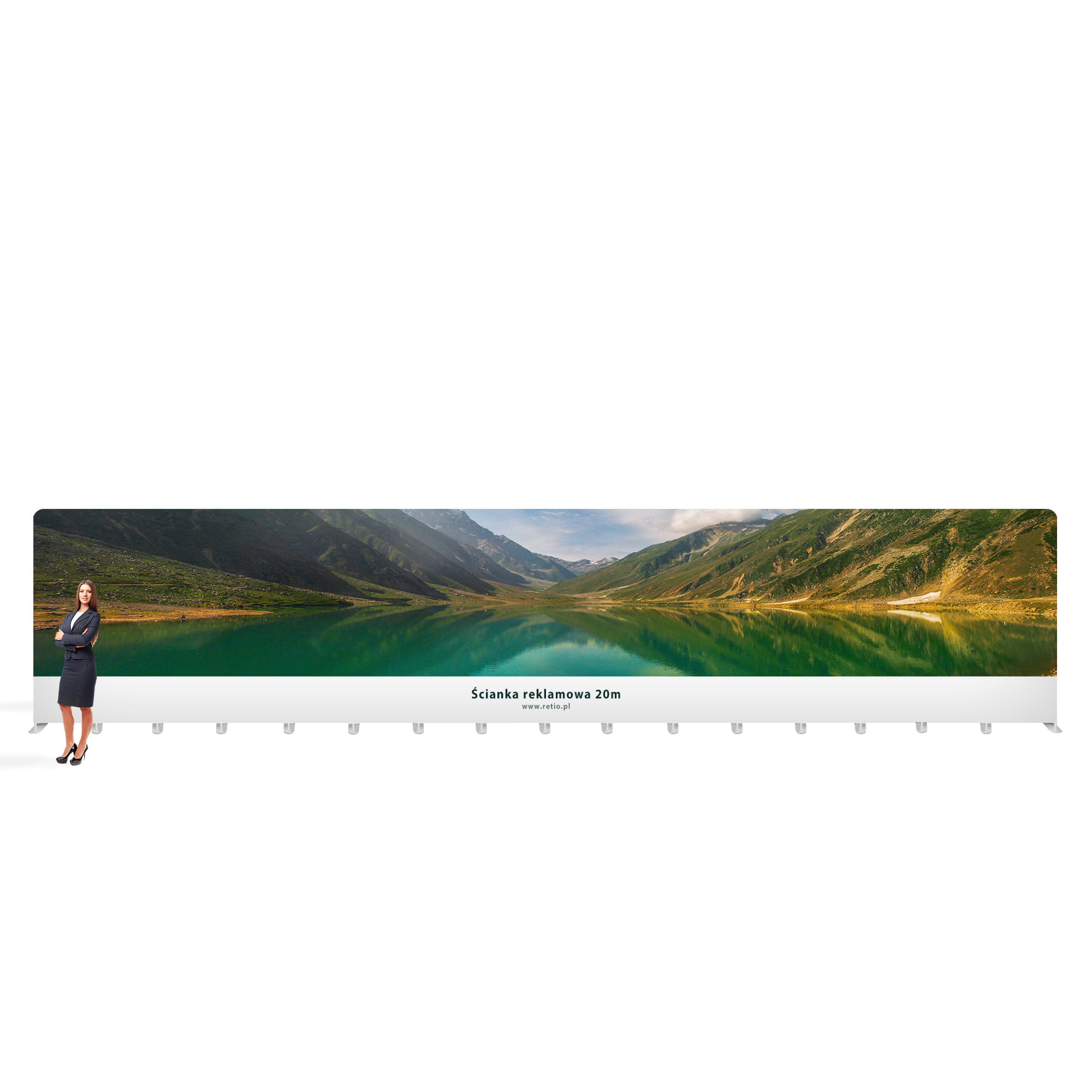 Straight Fabric Banner Stand - 2000 x 240 cm