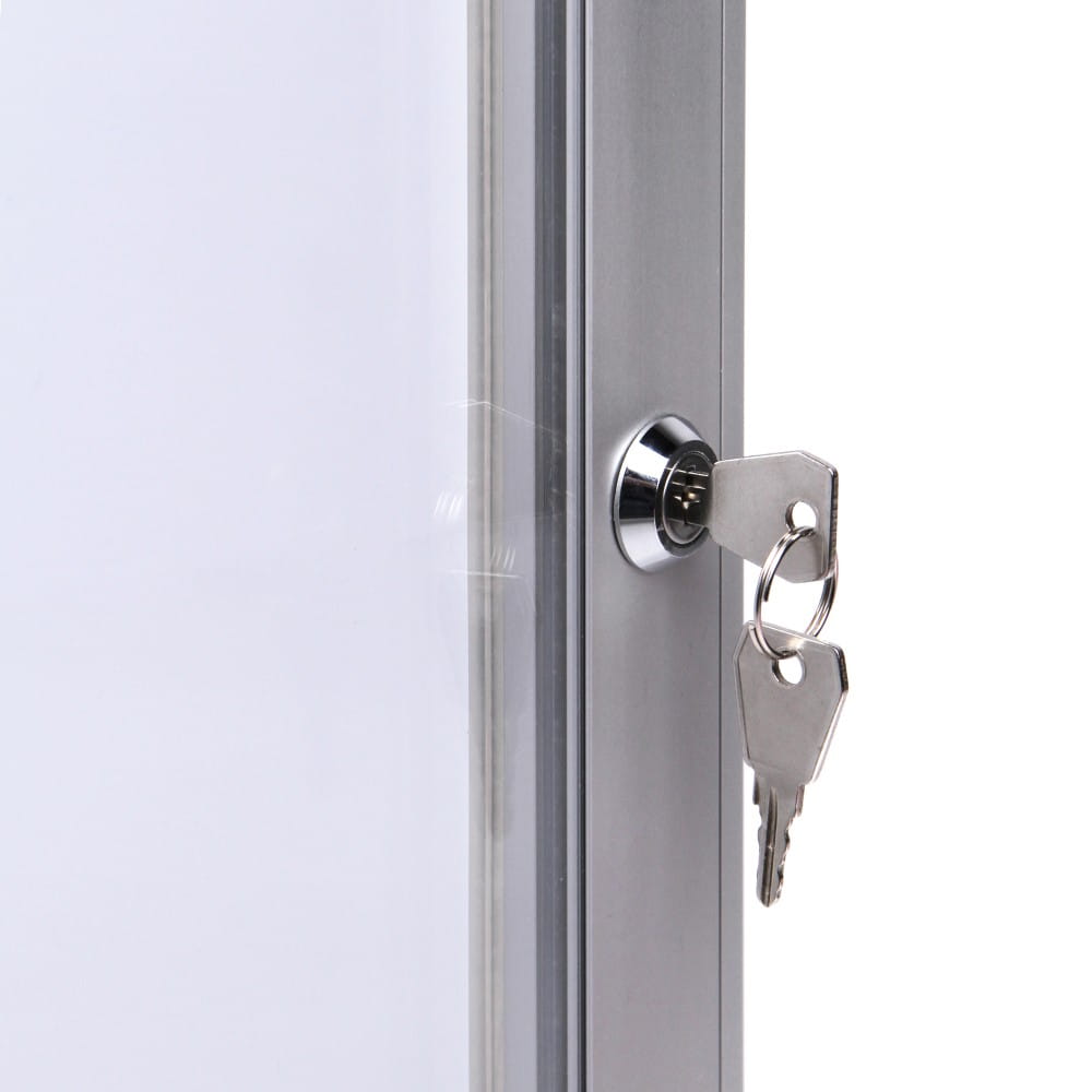 SCS 2xA4 Magnetic Display Case 44x30 cm Closed with a Key for Indoor Use, Indoor and Outdoor Display Cabinet, Advertising Display Case, Information Display Case, Notice Board, Information Board
