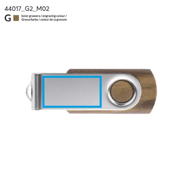 USB-stick TWISTER WALNUT 16 GB bruin
