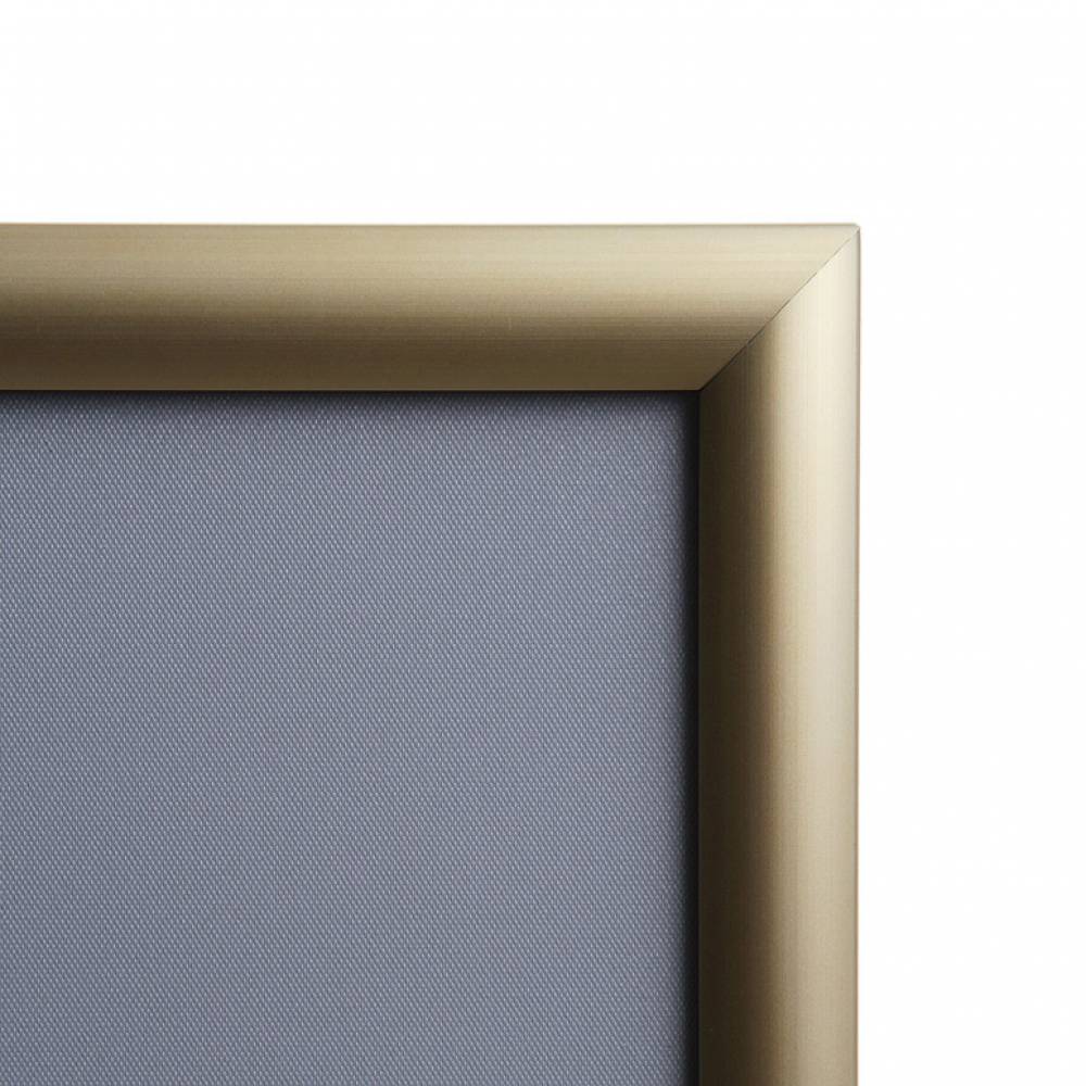 Ramka zatrzaskowa KRAST B1 (70,0 x 100,0 cm) aluminiowa złota z ostrym prostym narożnikiem rama ramka plakatowa OWZ ścienna na plakat na zdjęcia profil 25 mm