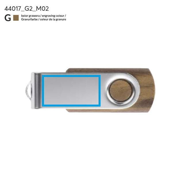 USB-stick TWISTER WALNUT 16 GB bruin
