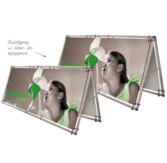 3000mm Monsoon banner frame with double-sided printing