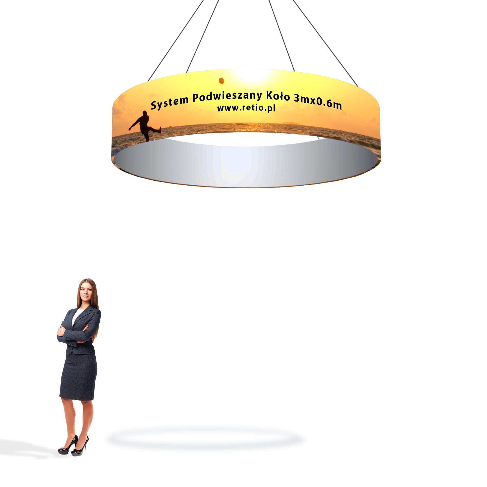 Oval Fabric Hanging Banner