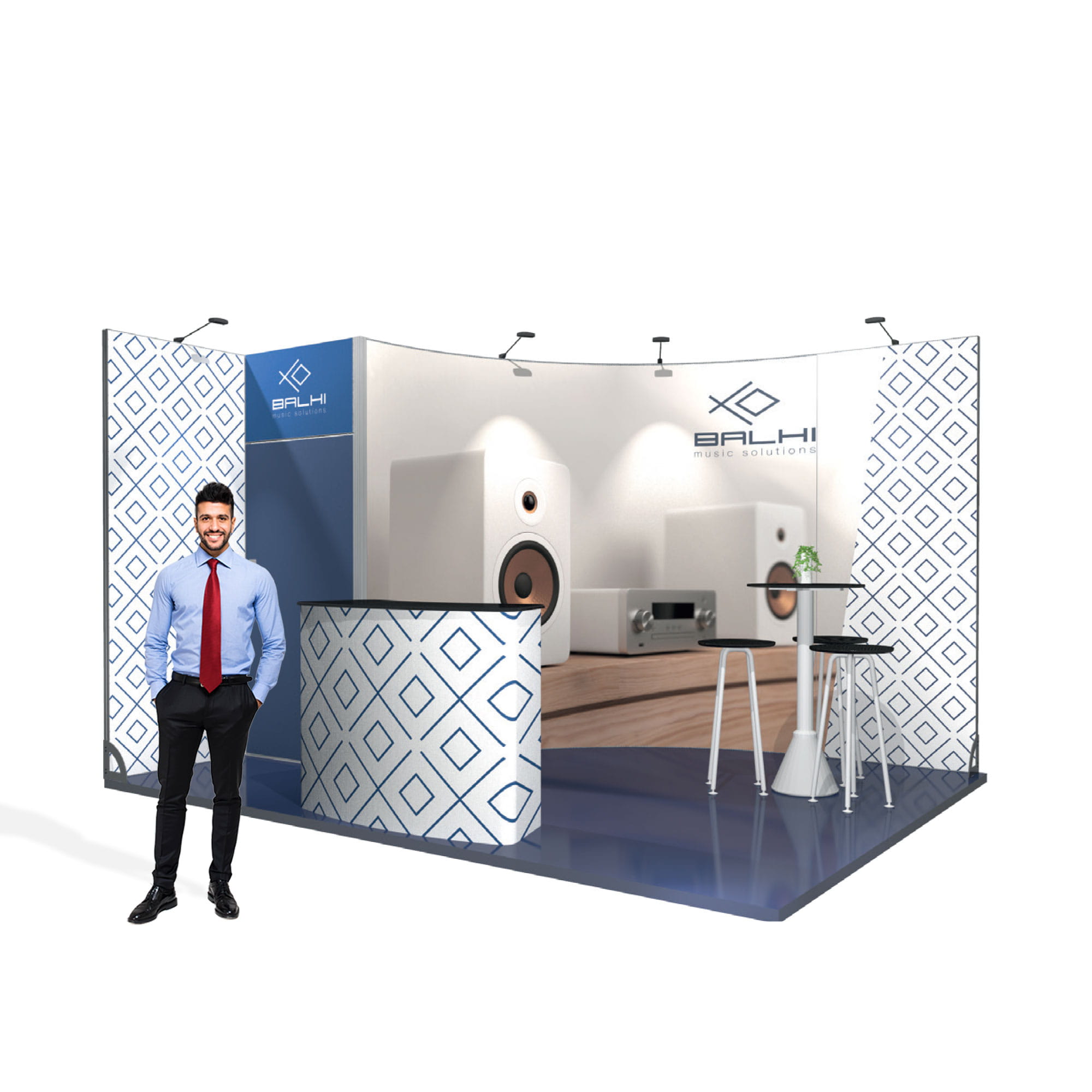 Curve Modular Stand 12m2 with a single-sided print
