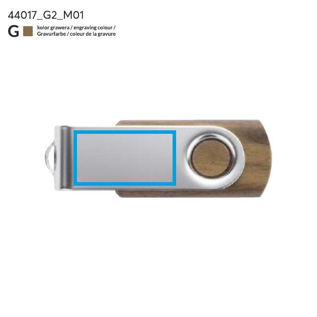 USB-stick TWISTER WALNUT 16 GB bruin