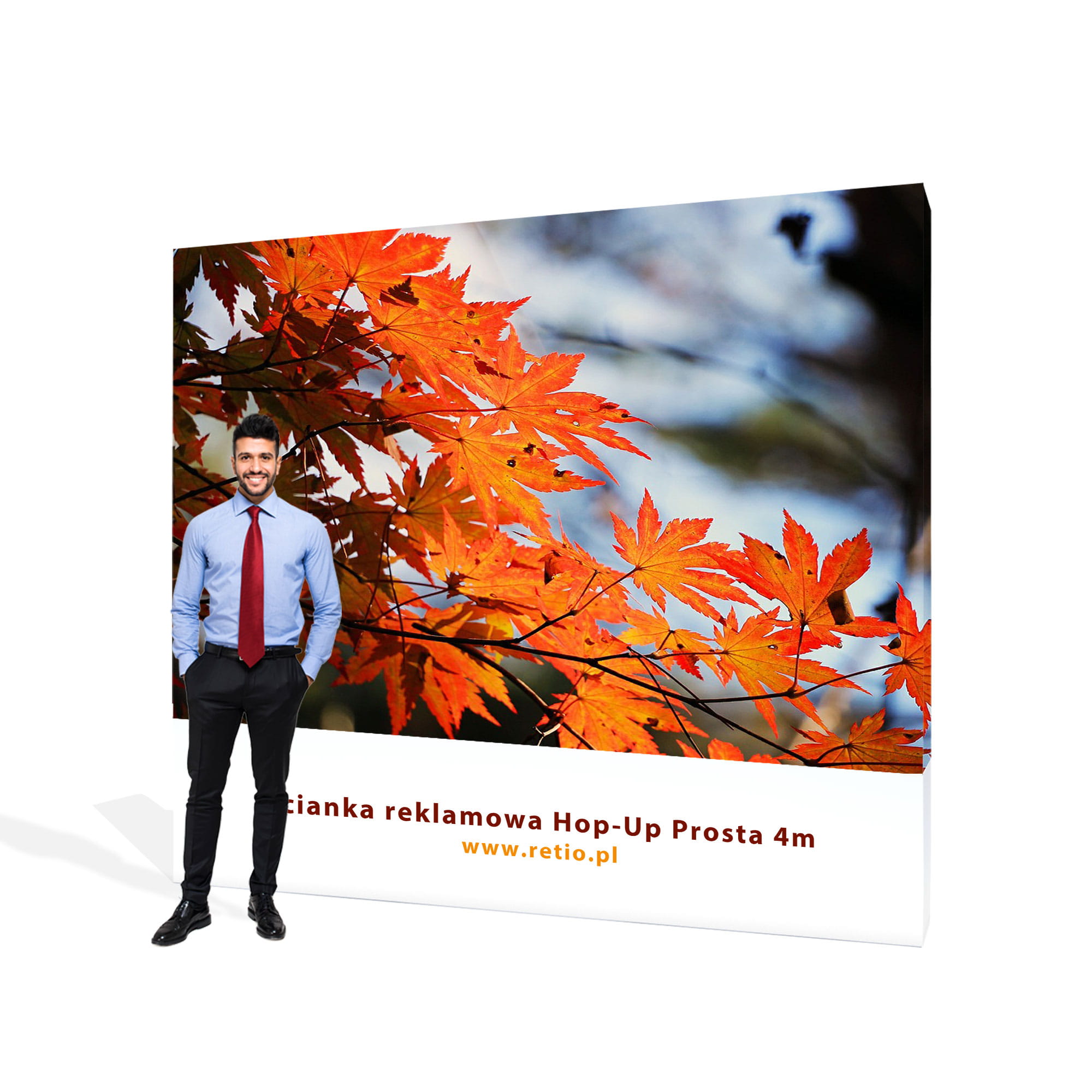 Straight Hop-Up Stand 4 x 2,3 m with single-sided printout