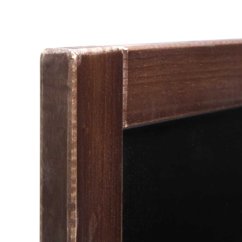 NATURE Classic Chalkboard  Dark brown 70 x 90 cm, Wooden Chalkboard with a Black Surface for Writing with Chalk Markers