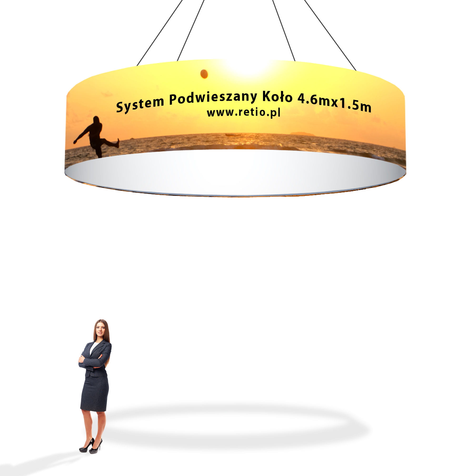 Oval Fabric Hanging Banner
