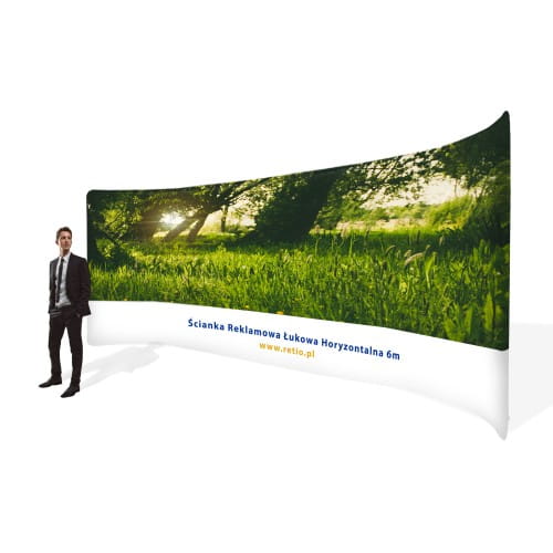 One-sided Printout for the Horizontal Curved Fabric Advertising Wall 6 m