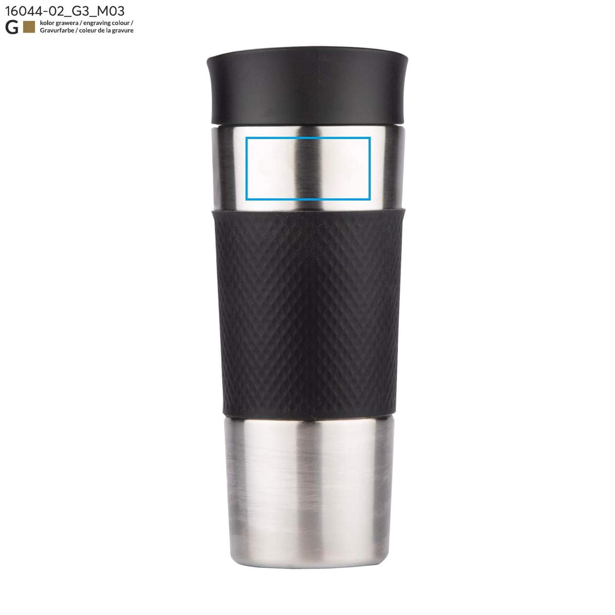 Kubek termiczny RONDE 420 ml czarny