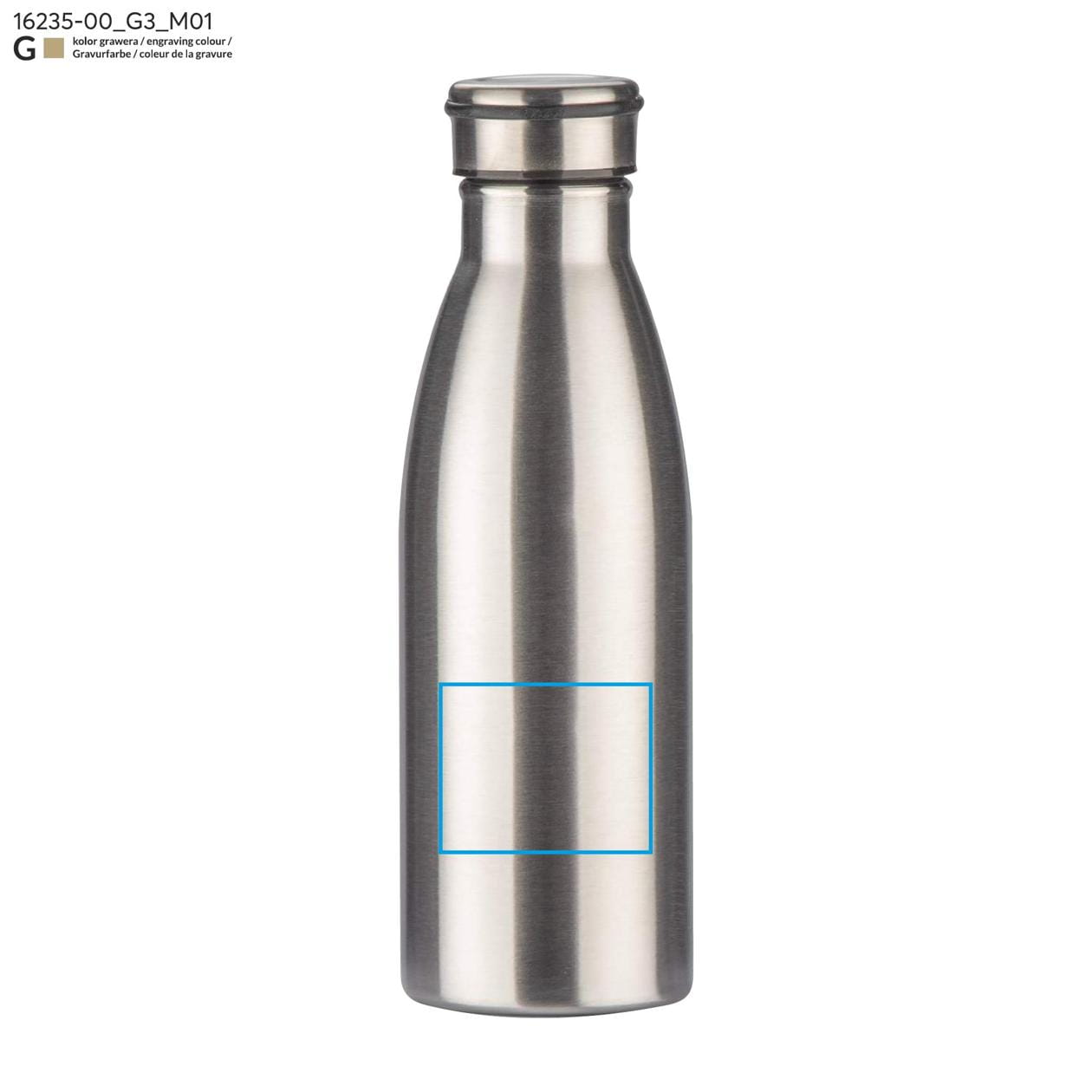 Butelka stalowa KONRA 600 ml srebrny