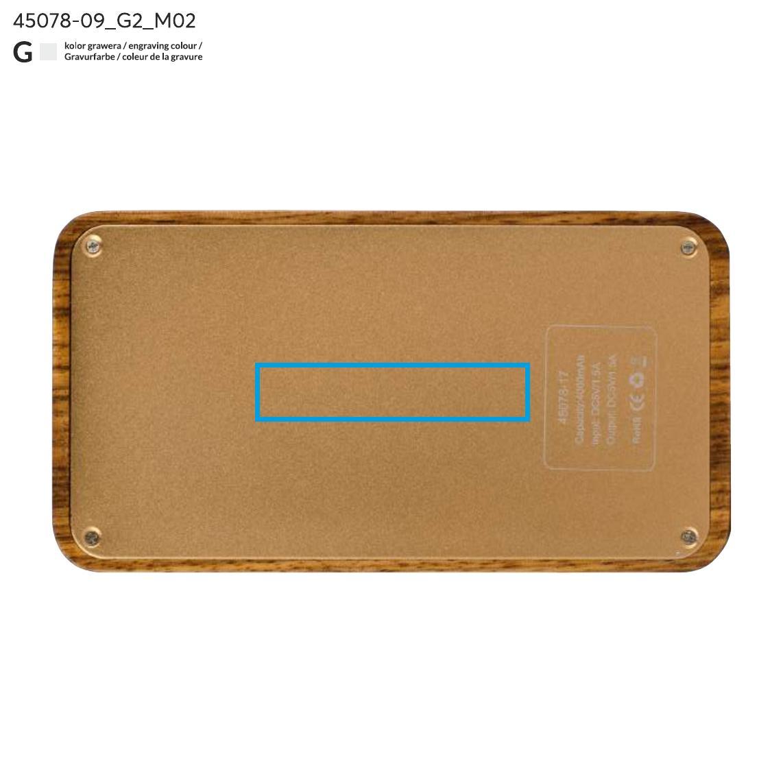 Power bank VIOUR 4000 mAh brązowy