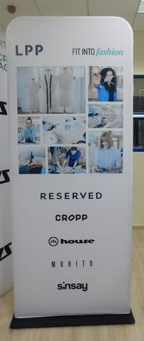 Monolith fabric stand 0,9 x 2,3 m with a double-sided printout