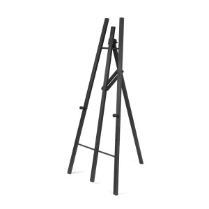 Black wooden easel for blackboards