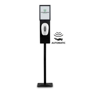 Touchless disinfectant station